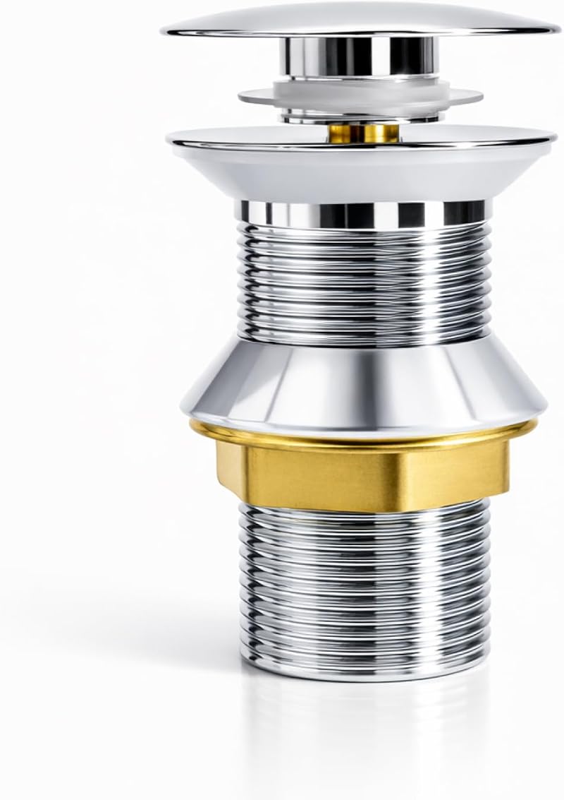 Universeller Waschbeckenablauf – Klick-klack-system Für Optimale Wasserregulierung, Robuste Messingkonstruktion, Ideal Als Stöpsel Für Waschbecken Und Badezimmer.
