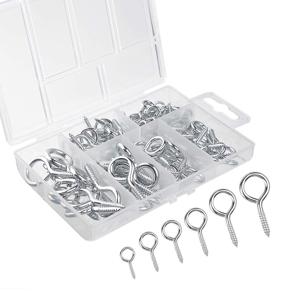 Packung Mit 75 Fepito-ösenhaken Aus Vernickeltem Metall, Verschiedene Größen