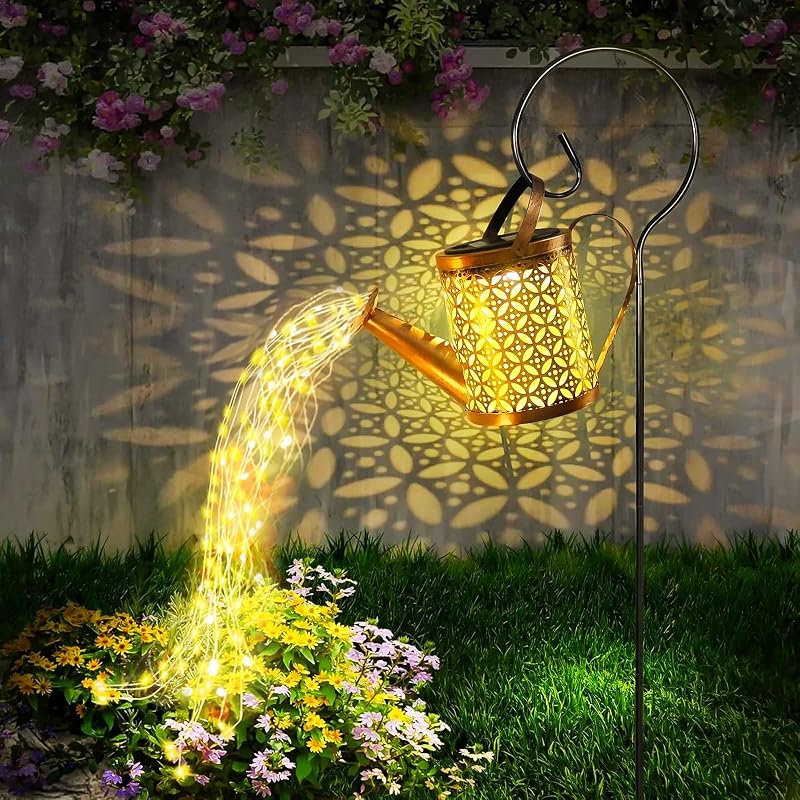 Cnmtcco Solar-gartenleuchten, Solar-gießkanne Für Den Außenbereich, Dekoration Im Modernen Stil, Lichterkette Mit Sterneneffekt, Hirtenstab, Lichterkette Im Vintage-stil