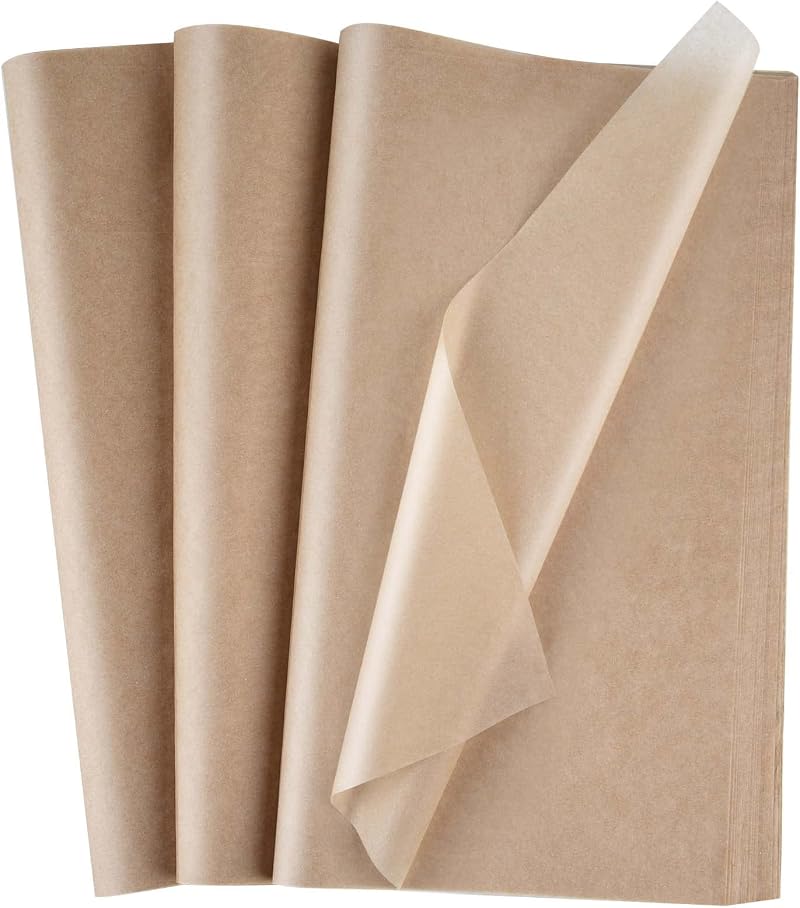 Tuparka Kraftpapier, 100 Blatt, 35,5 X 51 Cm, Braun, Zum Verpacken Von Geschenken, Für Hochzeiten, Geburtstage, Bastelarbeiten Und Dekorationen
