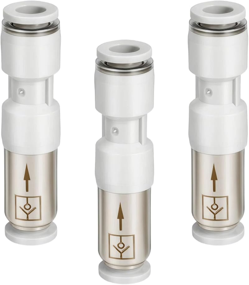 3er-pack Pneumatische Rückschlagventile, 6-mm-einweg-luftstopfen Für Druckluftsysteme, Kompressoren, Luftschläuche, Schnellkupplungen, Langlebig