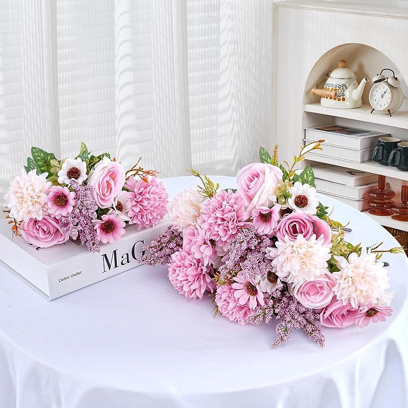 Künstliche Rosen- Und Pfingstrosensträuße Mit Rosen Und Hortensien Für Hochzeiten Und Partys