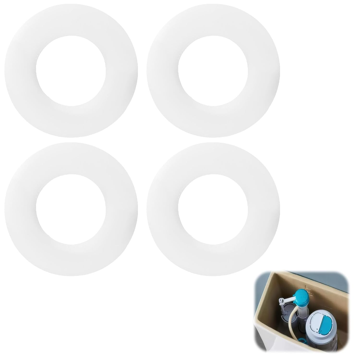 Geberit Spüldichtung (4er-pack) Für Geberit Teilenummer 816.418.00.1, Ersatzdichtung, Kompatibel Mit Geberit Spülkästen, Flachdichtung Für Spülkästen