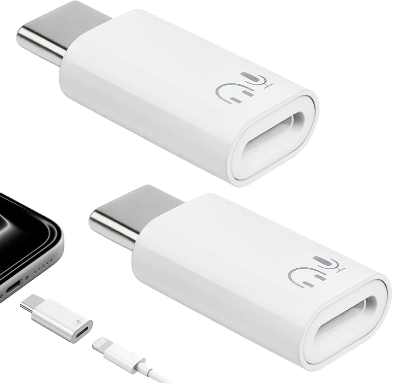 Usb-c-auf-lightning-audioadapter Für Iphone-kopfhörer – Lightning-buchse Auf Usb-c-stecker – Hifi-audioübertragung Mit Integriertem Dac, Lautstärke- Und Anrufsteuerung – Weiß, Kompakt