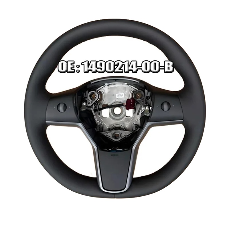 Heizlenkrad, Pu-leder, Standardgröße, Kompatibel Mit Tesla Model 3, Kompatibel Mit Tesla Model Y, Heizfunktion Enthalten