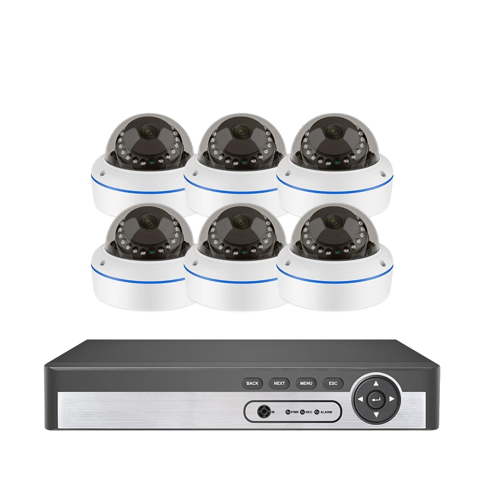Sicherheitskamerasystem, 5mp Auflösung, Innen-dome-design, 8ch Nvr Und 6 Kameras, 1t Hdd-b