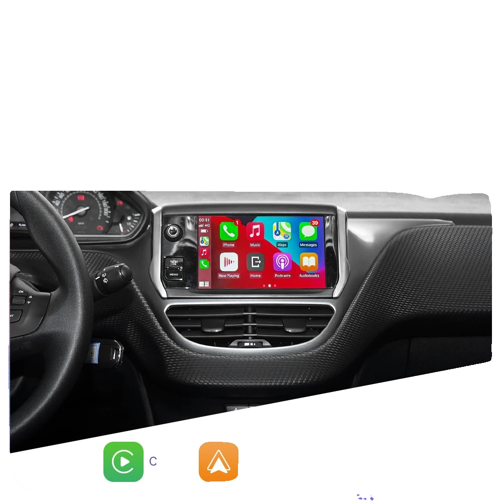 Drahtloses Carplay Nachrüstkit, 7-zoll-display, Kompatibel Mit Peugeot 2008/408/508, 12v Spannung, Unterstützte Multimedia-formate, Ce-zertifiziert