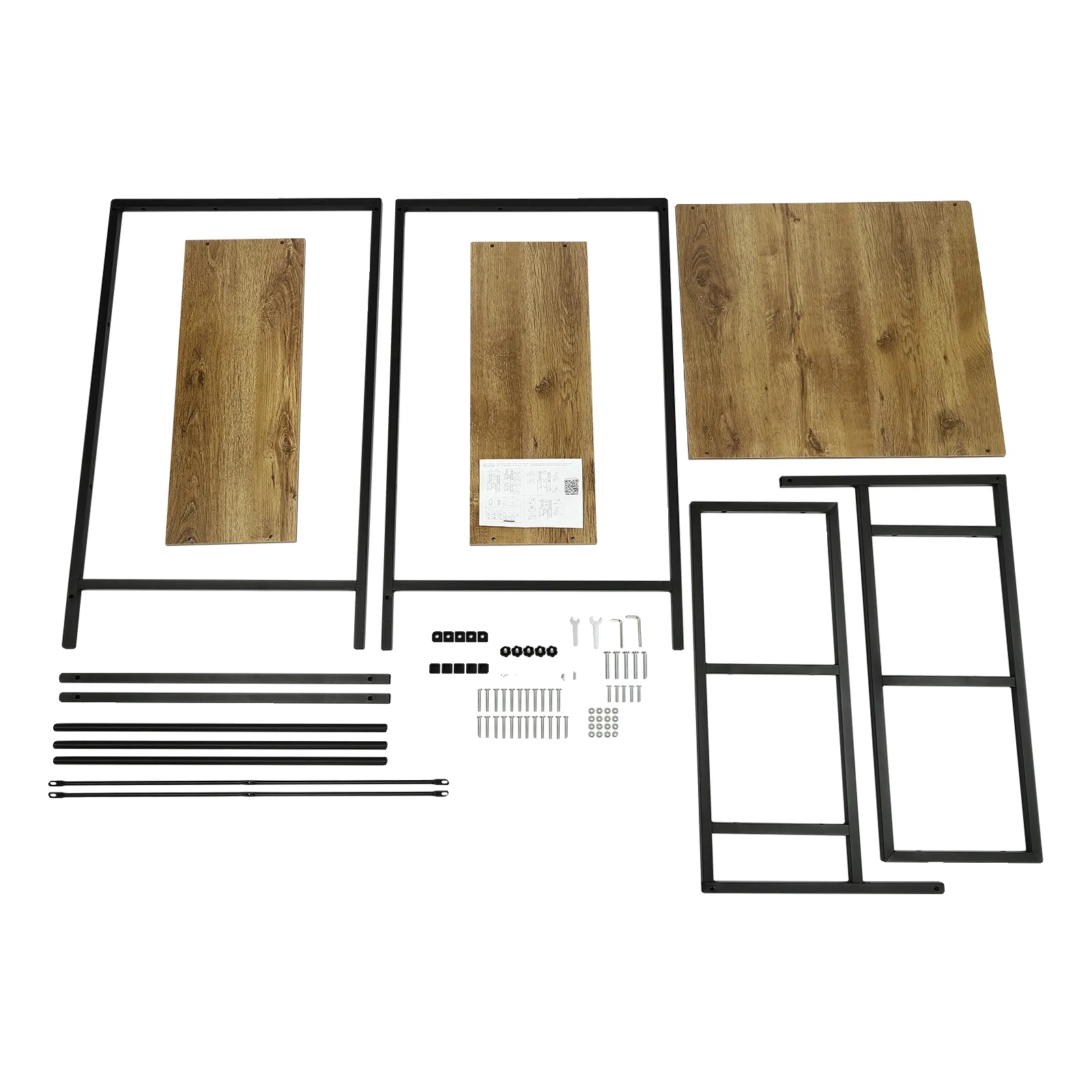 Lagerregal, Platzsparendes Design, Langlebige Konstruktion, Schwarz