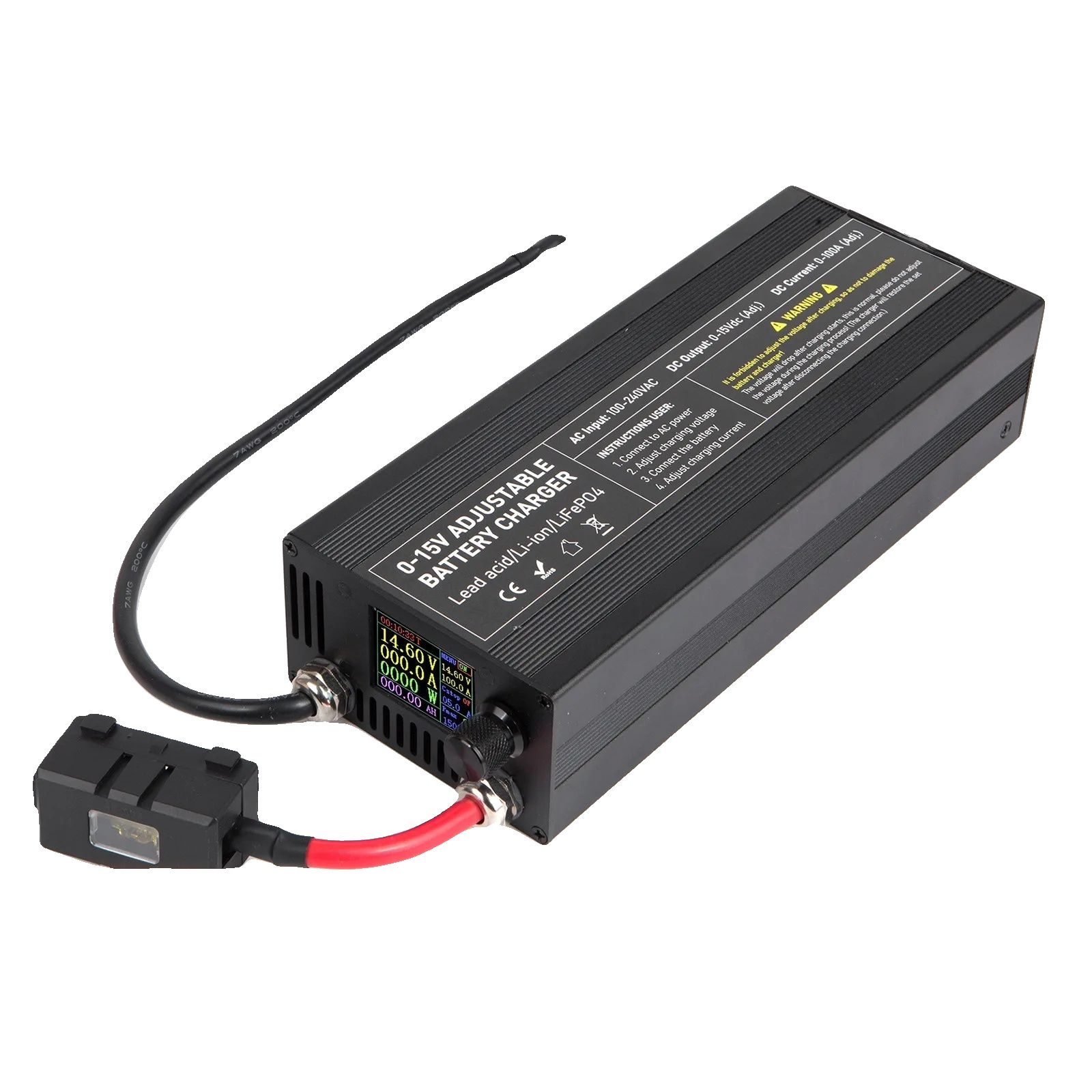 Batterieladegerät, Einstellbare Spannung, Hohe Ausgangsleistung, Xcl100a-r