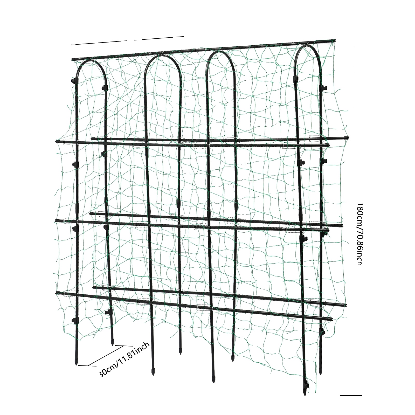 Gartenbogen, Modernes Design, Stabile Unterstützung Für Kletterpflanzen, Schwarz
