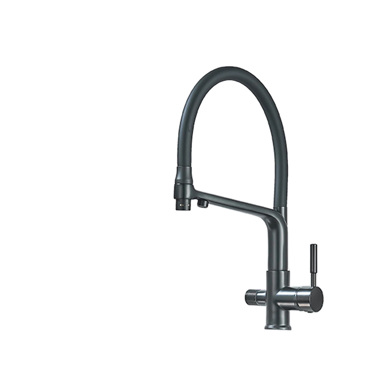Küchenarmatur, Dual-handle, 360-grad-drehung, Matte Schwarz