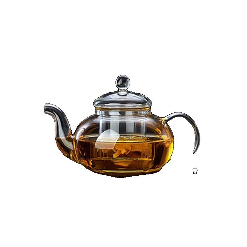 Glas Teekanne, 1,0l Fassungsvermögen, Hitzebeständiges Design, 600ml