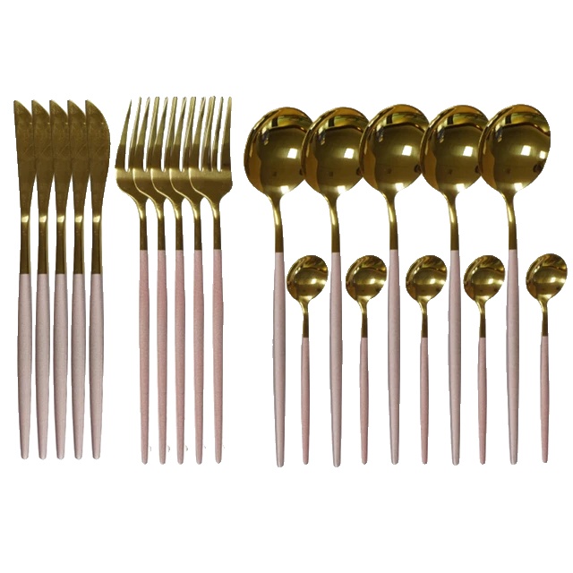 Geschirrset, 20 Teile, Besteck Aus Edelstahl, 20pc-pg