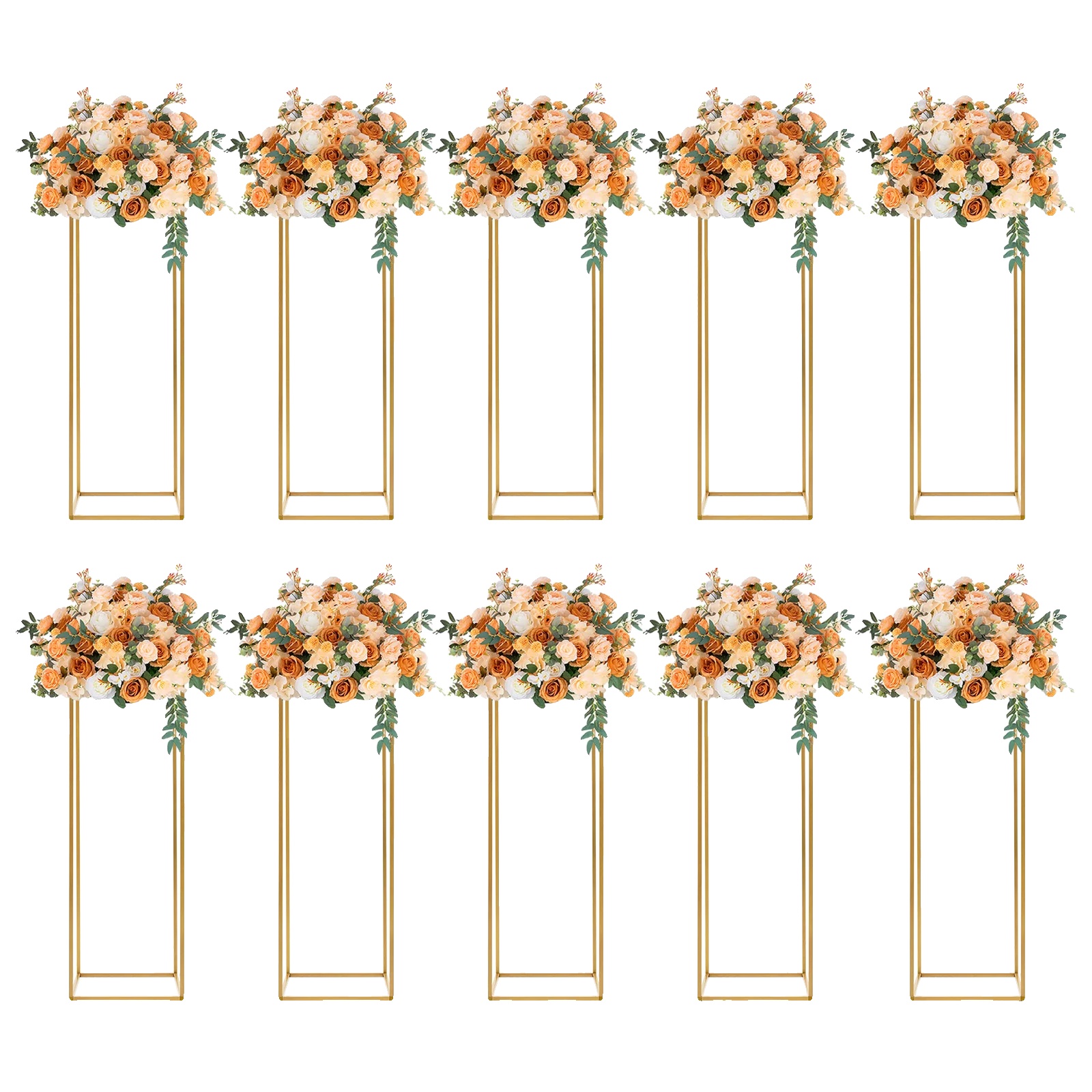 Blumenstandset, Elegantes Design, Vielseitig Für Veranstaltungen, Gold