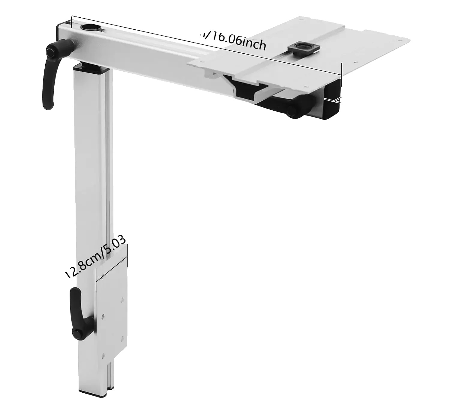 Tischbein, Höhenverstellbar, 360° Drehbar, Silber