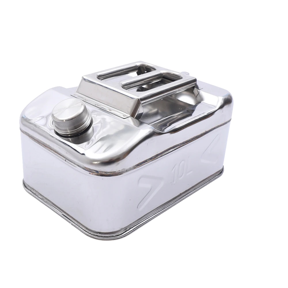 Kraftstoffbehälter, 10l Kapazität, Langlebiger Edelstahl, Silber