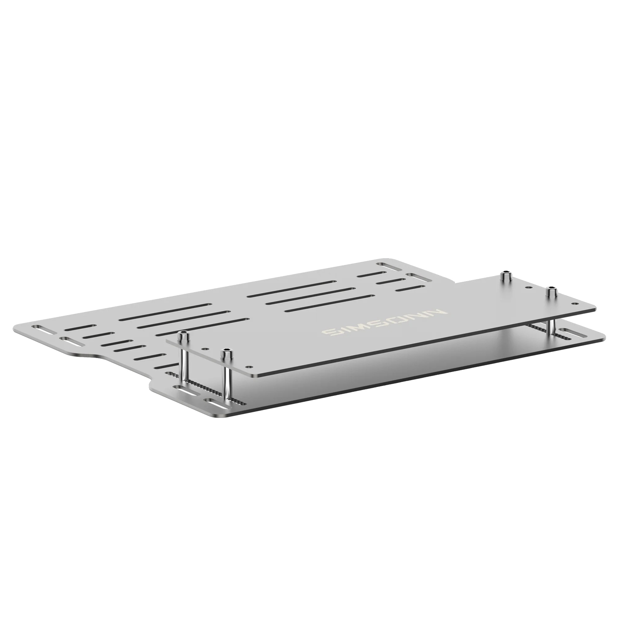 Sim-racing-pedal-montagebasisplatte, Langlebiger Edelstahl, Kompaktes Design, Plus X Silberplatte