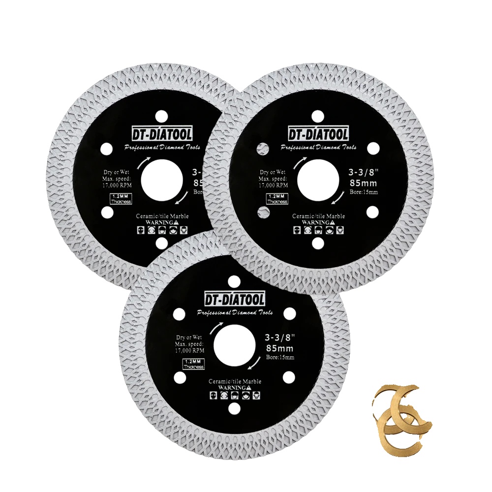 Kreissägeblatt, Schnelles Schneiden, Langlebiges Diamantdesign, 3stück 85mm