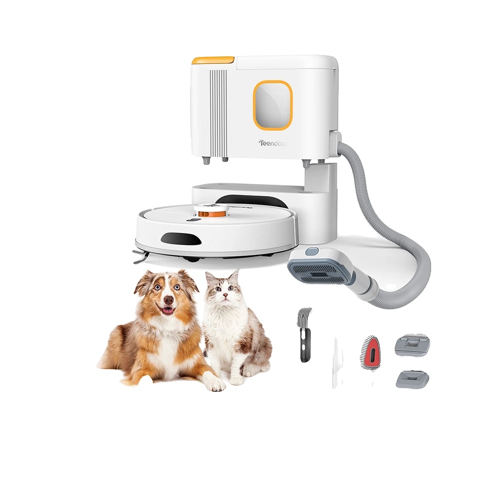 Robotersauger, 6000pa Saugkraft, Duales Haustierpflegewerkzeug, Teendow D20s Max+, Eu