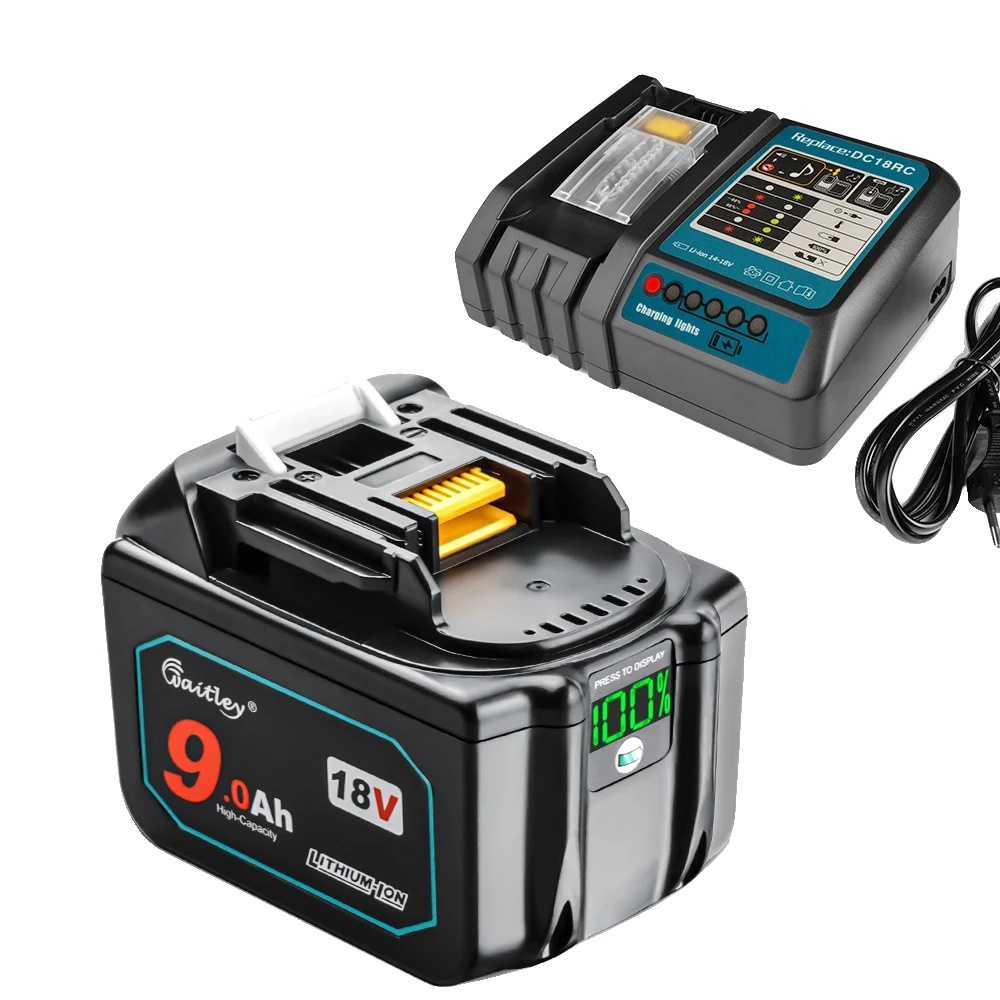 Lithium-ionen-batterie, 18v, 9000mah Kapazität, Kombinationsset