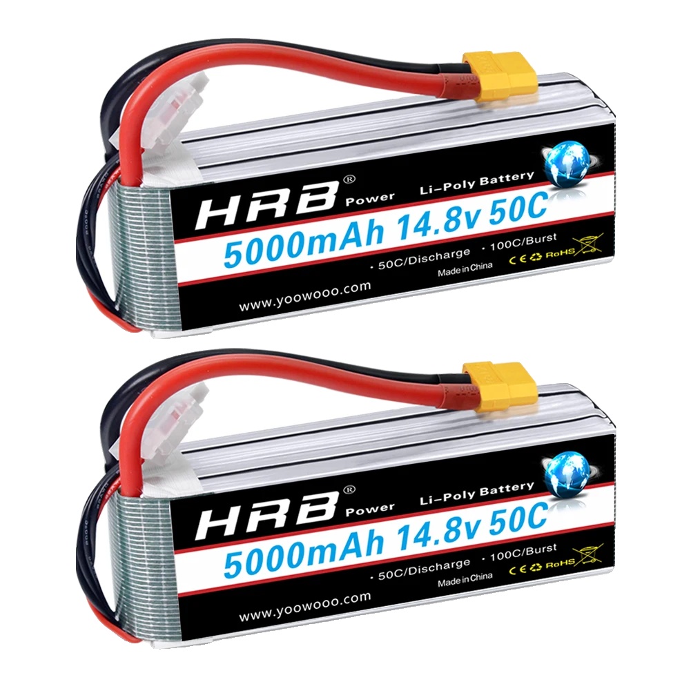 Rc Akku, 14,8v 5000mah, 50c Entladegeschwindigkeit, 4s 5000mah Xt60 2pc