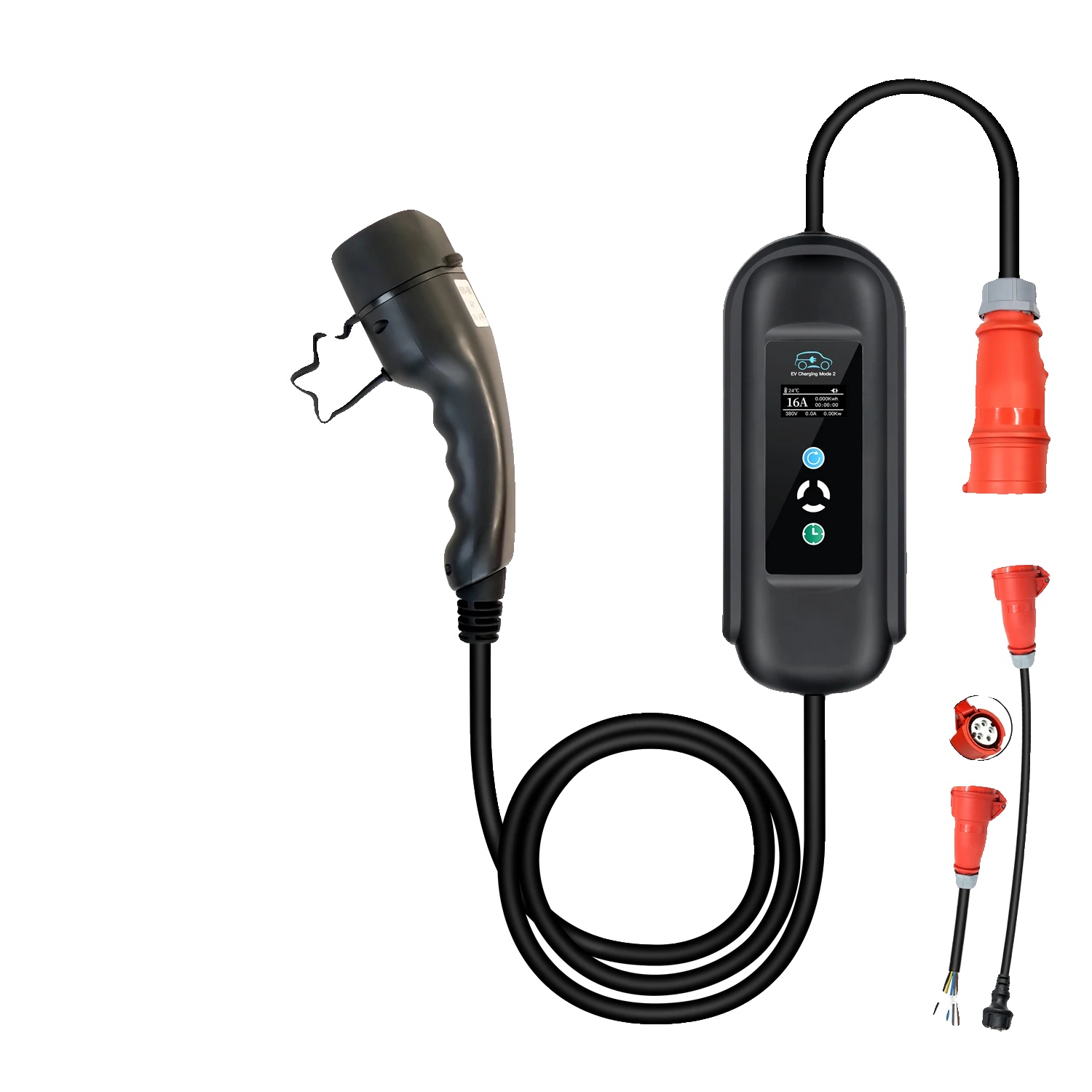 Ev-ladegerät, 11kw Leistungsabgabe, Tragbares Design, 10m 11kw Typ2
