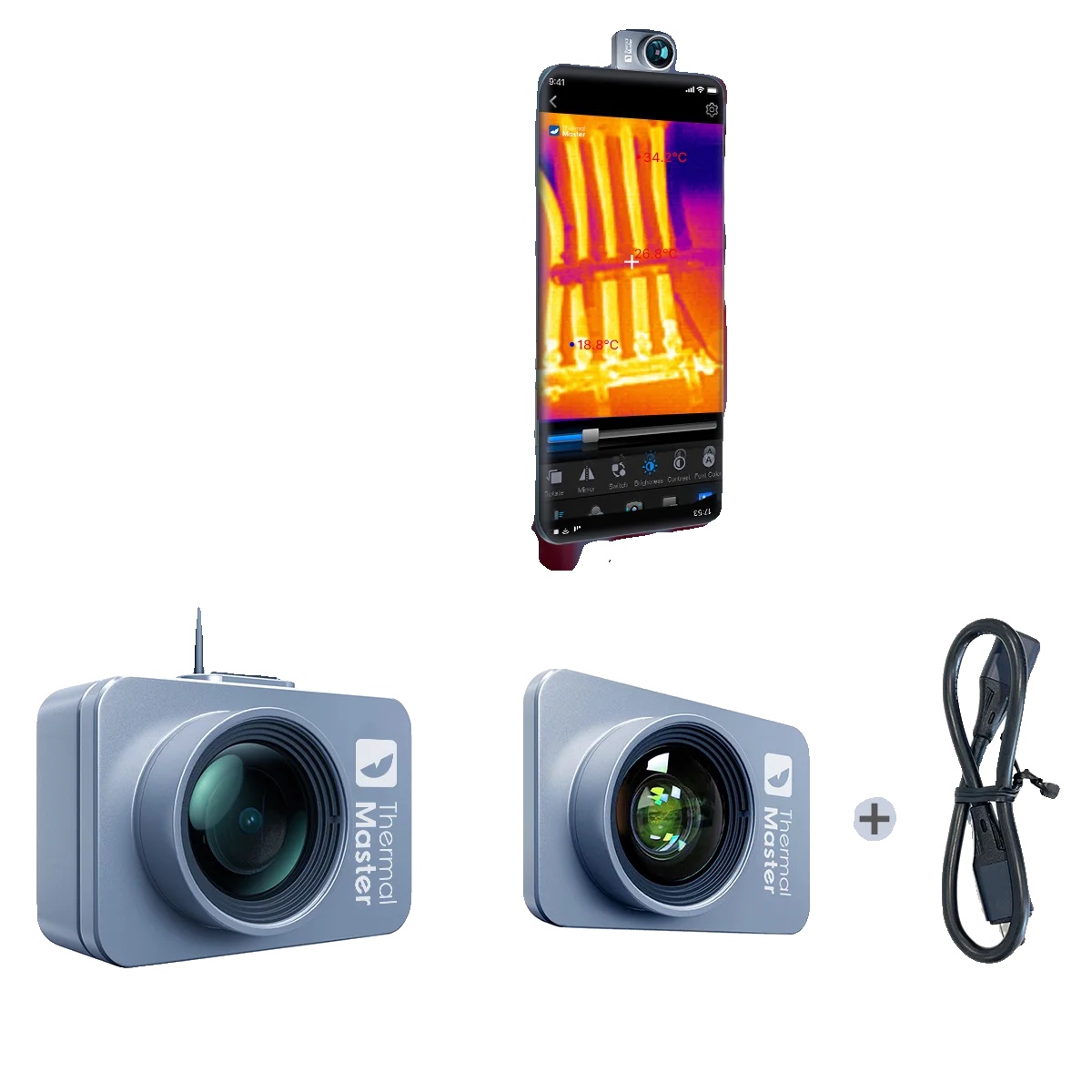 Wärmebildkamera, 256×192 Ir-auflösung, Messbereich Von -20℃ Bis 600℃, Android-kit