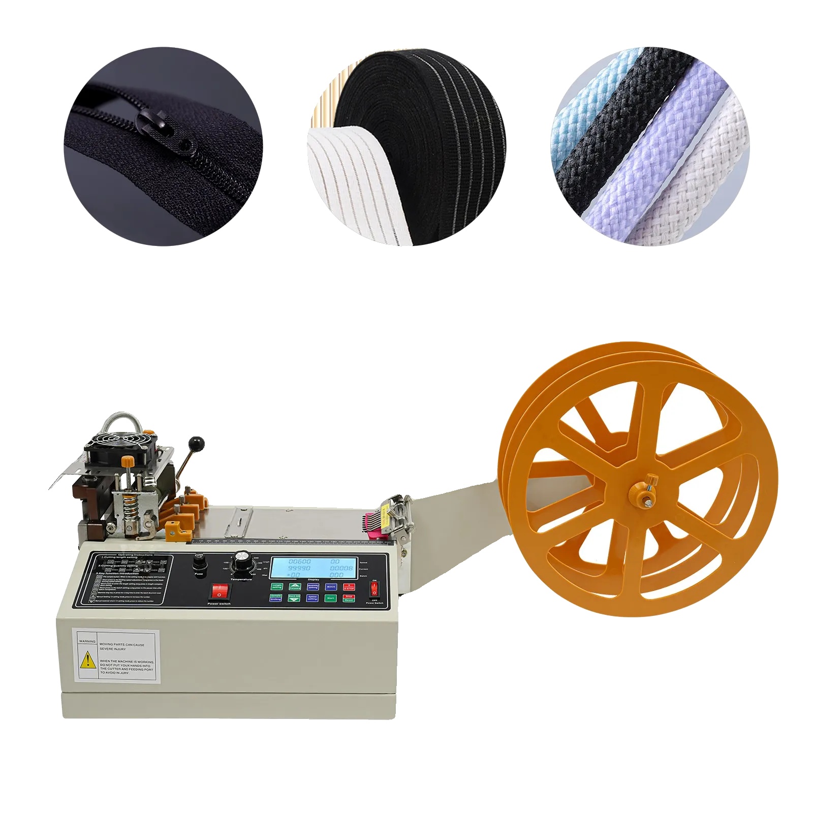 Automatische Band-schneidemaschine, Hochpräzises Schneiden, Einstellbare Temperatur, Weiss