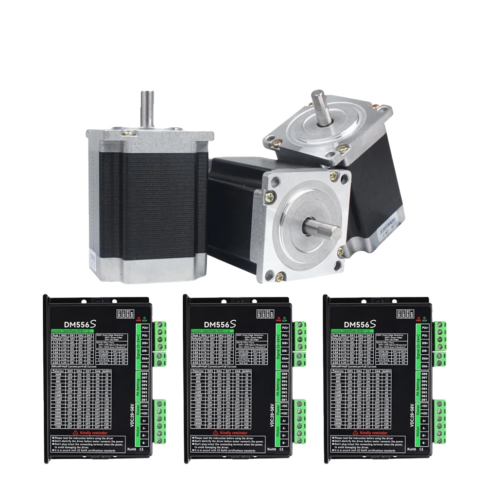 Schrittmotor, 270 Oz-in Haltemoment, Effiziente Steuerungstechnologie, 3 Stück Mit Treiber