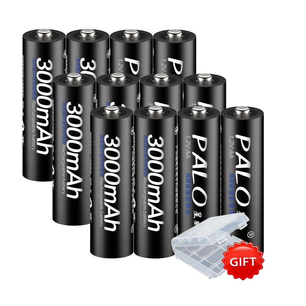 Wiederaufladbare Aa-batterien, 2000mah Kapazität, Geringe Selbstentladung, 12pcs, 1,2v-b