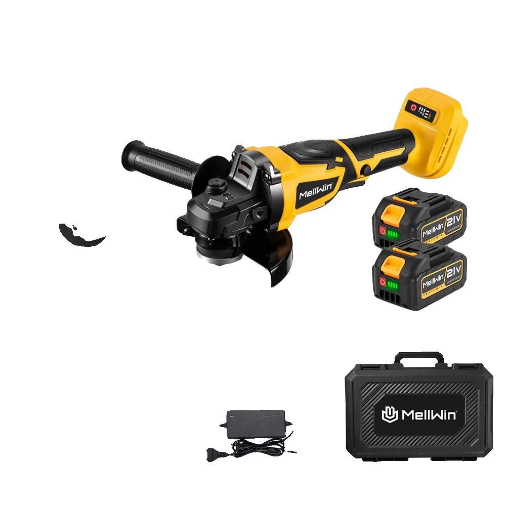 Elektrischer Winkelschleifer, Bürstenloser Motor, 125 Mm Schleifscheibe, 2xbatterie Set