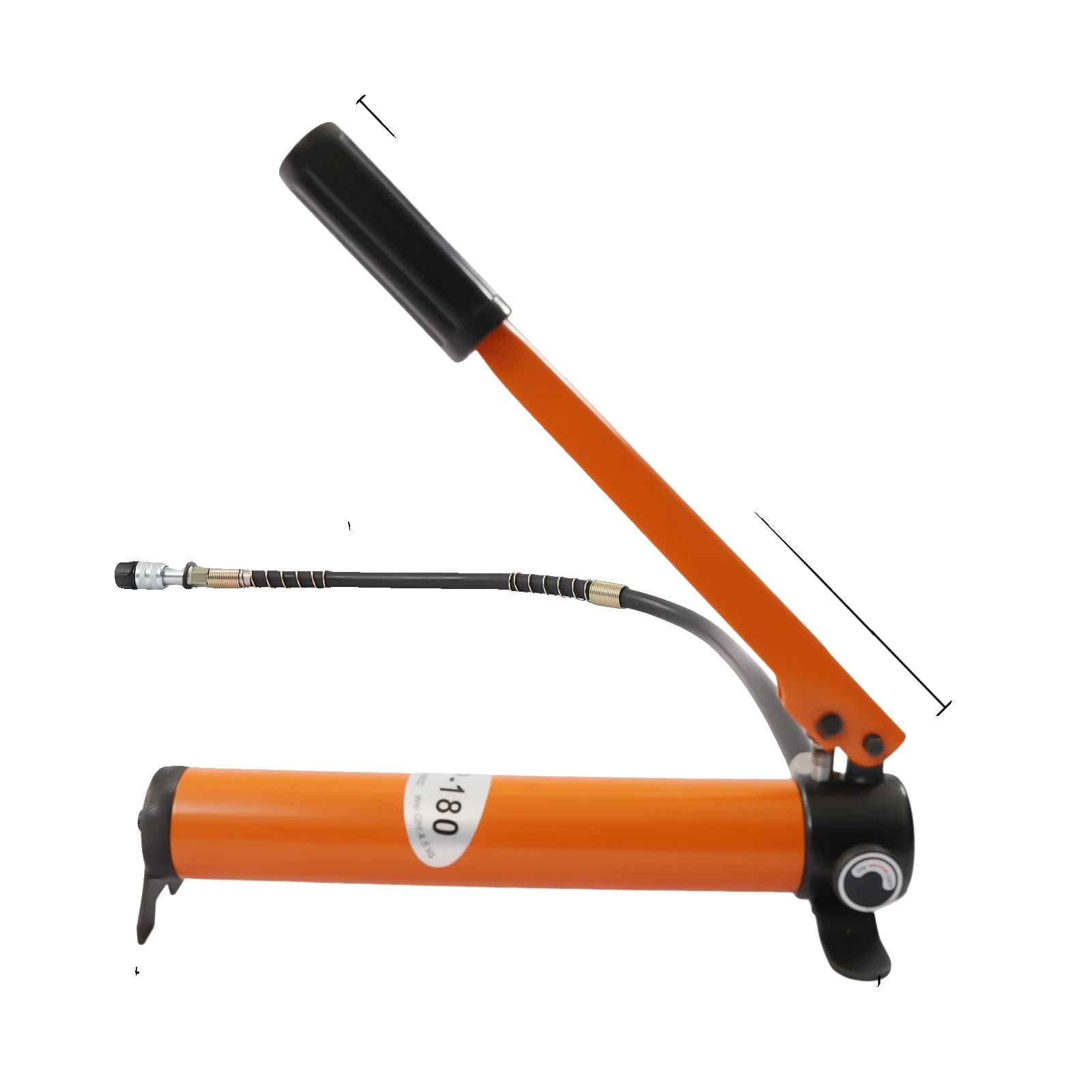 Hydraulikpumpe, Ergonomischer Griff, 350cc Reservoir, Orange