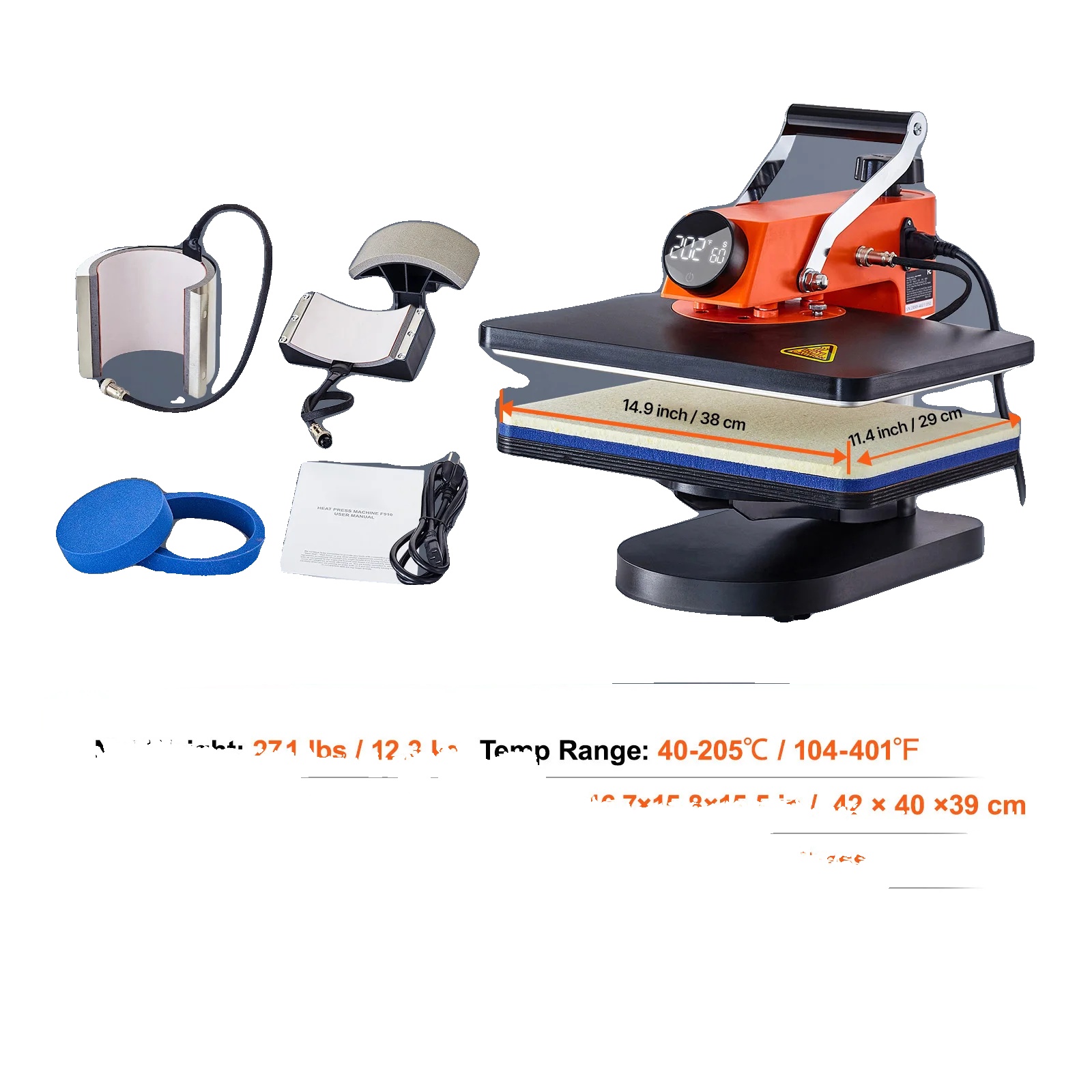 Heißpressmaschine, Schnelle Heiztechnologie, Benutzerfreundliche Steuerung, 5 In 1