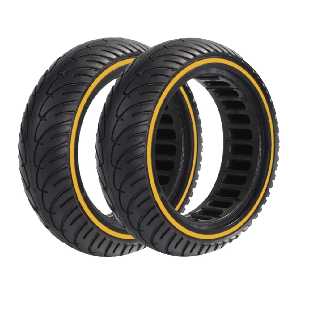 Rollenmobilitätszubehör, Weicher Gummi, Verbesserte Polsterung, 2x 8.5 Räder "gelbe Linie