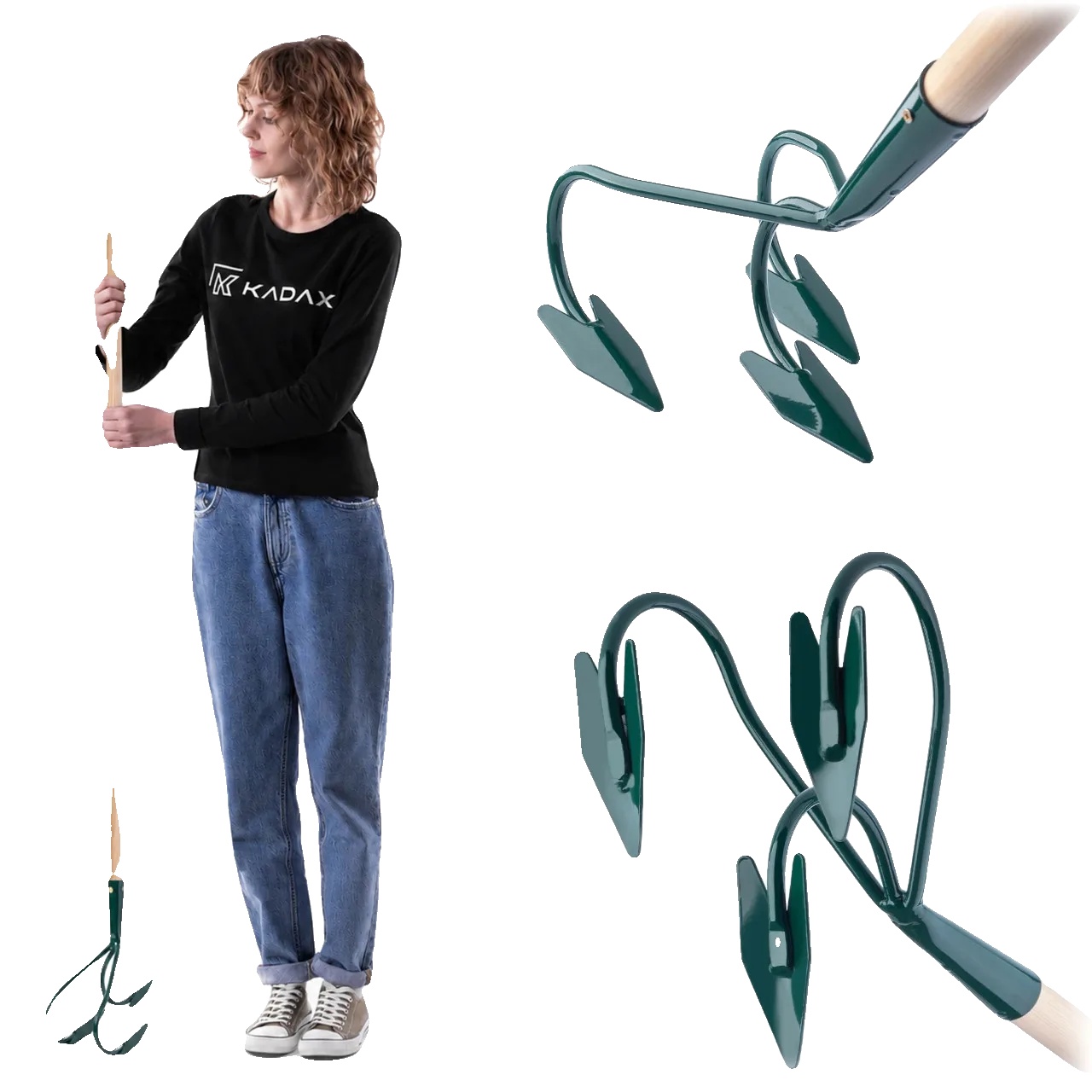 Bodenbearbeitungsgerät, Stahlmaterial, 141 Cm Länge, Geeignet Für Verschiedene Gartenarten, Effizientes Auflockern Des Bodens, Präzises Zahn-design