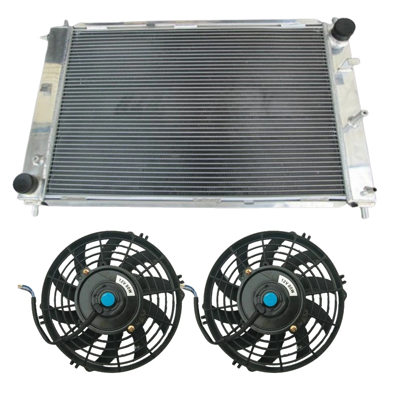 Aluminiumkühler, Kernmaß 635 X 428 X 50 Mm, Gesamtmaß 755 X 476 X 64 Mm, Einlassgröße 38 Mm, Auslassgröße 45 Mm, Kompatibilität Ford Mustang Gt/svt V8