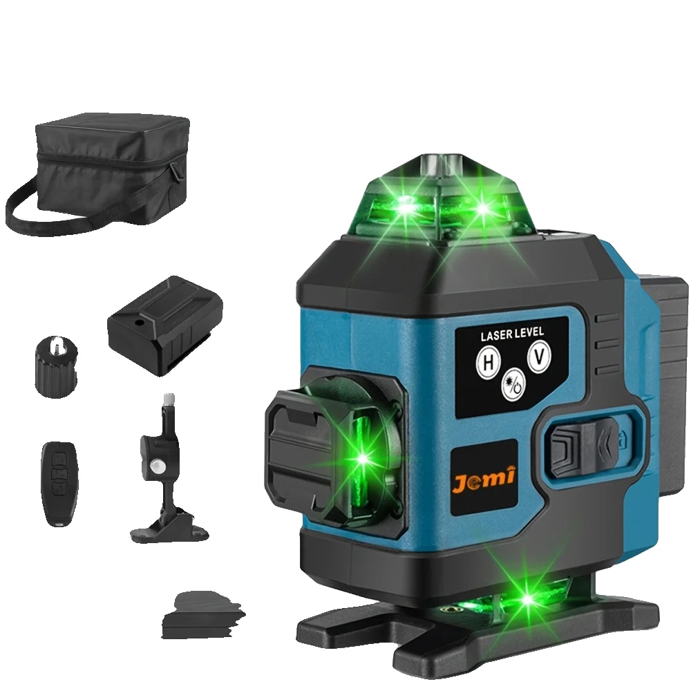Laser-nivelliergerät, 360° Layout, Benutzerfreundliches Display, 1x Batterie