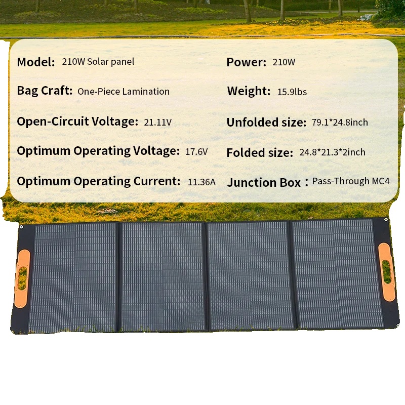 Solarpanel, Flexibles Design, Hohe Effizienz, 210w