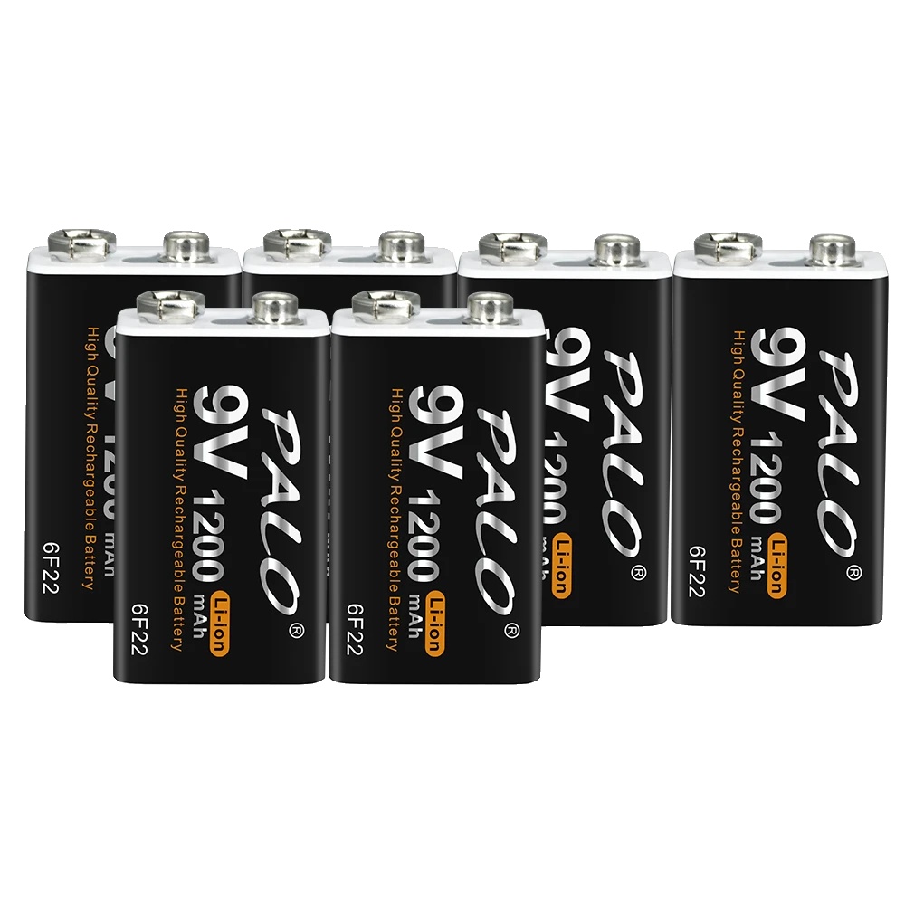 9v-batterie, Wiederaufladbare Lithium-ionen, Micro-usb-ladung, 6pcs Batterie