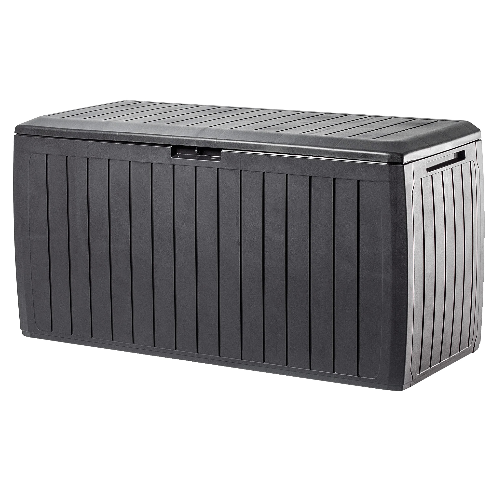 Gartenkiste, Wetterbeständiger Kunststoff, 116,6 X 47 X 59,5 Cm, 290 Liter Fassungsvermögen, Geeignet Für Balkone Und Terrassen,