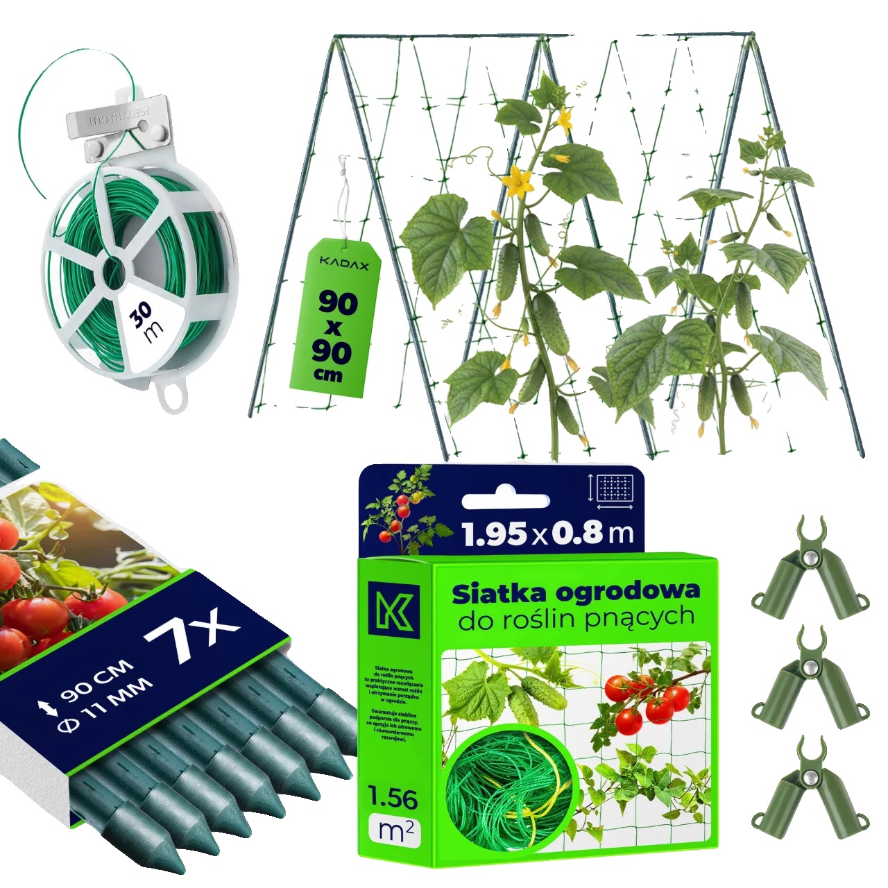 Gartenstecker, 90 Cm Höhe, 11 Mm Durchmesser, 7 Stück, Werkzeugfreie Montage, Unterstützt Kletterpflanzen