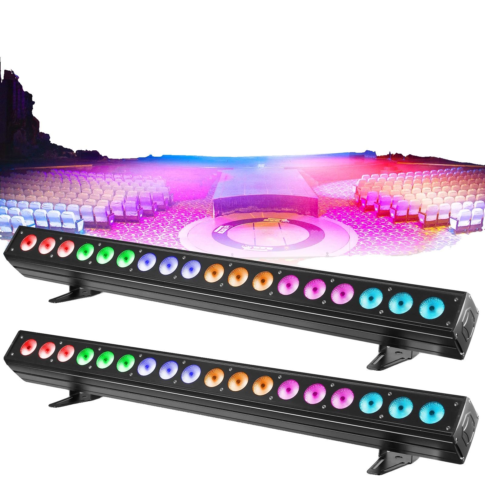 Wandwaschlicht, Rgbwauv-leds, Vielseitige Dmx-steuerung, Eu-stecker 2pcs