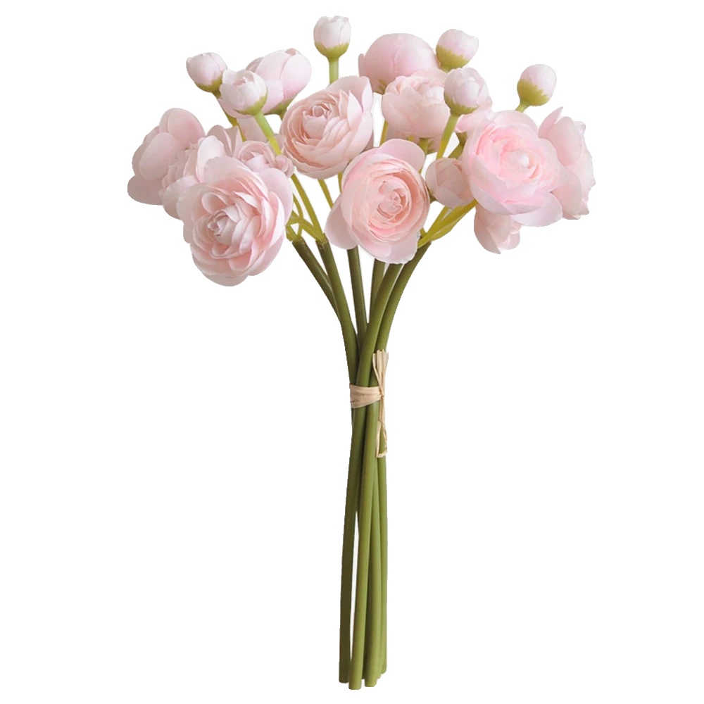 Künstliche Blumen, Lebensechte Sträuße, Innendekoration, Rosa, 12stück-c