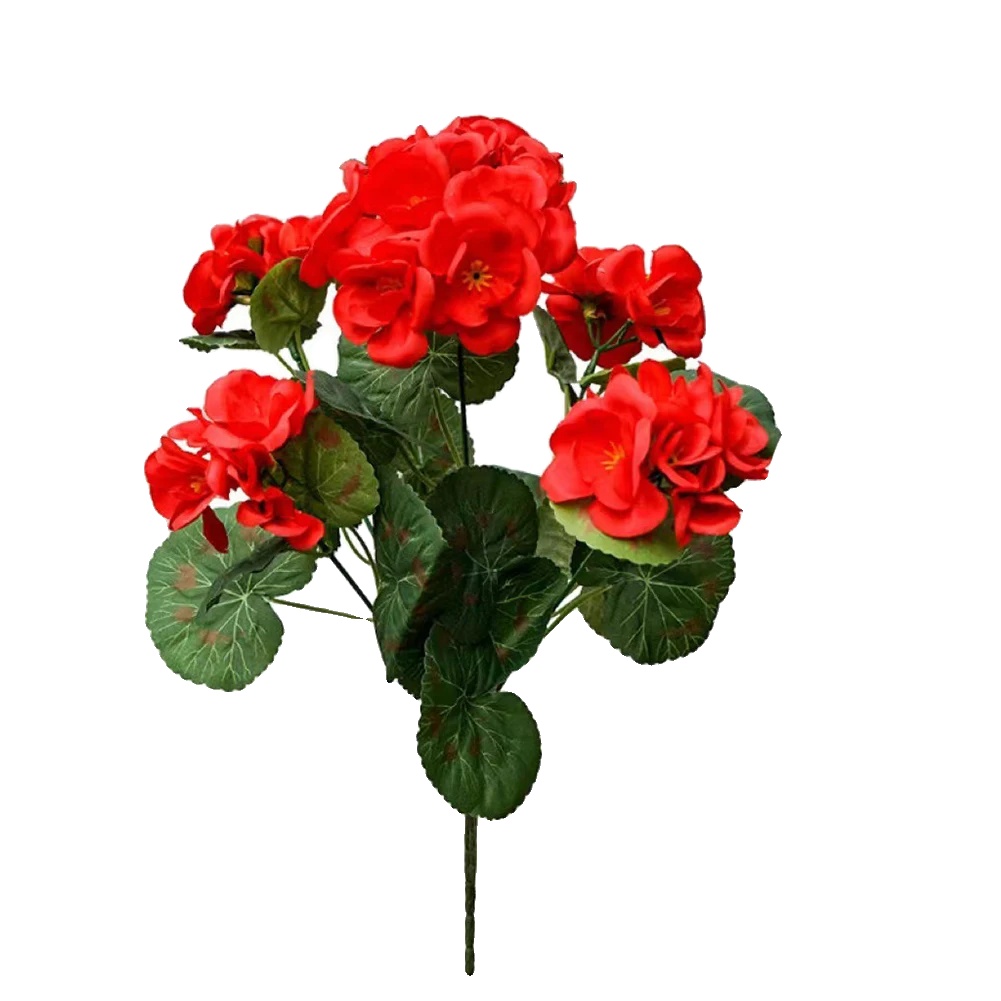 Künstliche Blumen, Lebensechtes Design, Innendekoration, Rot-a, 4 Stück-c
