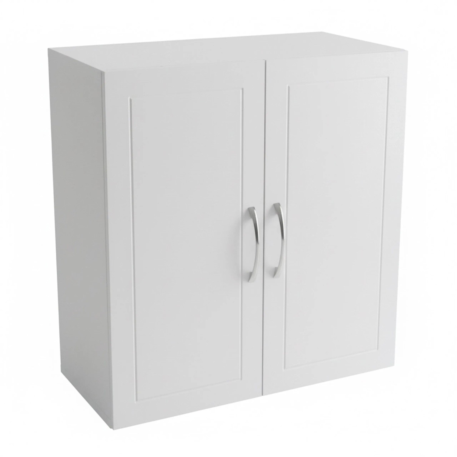 Relaxdays Badhängeschrank MDF Zink Weiß Verstellbar 60 cm x 60 cm x 30 cm 9,6 kg