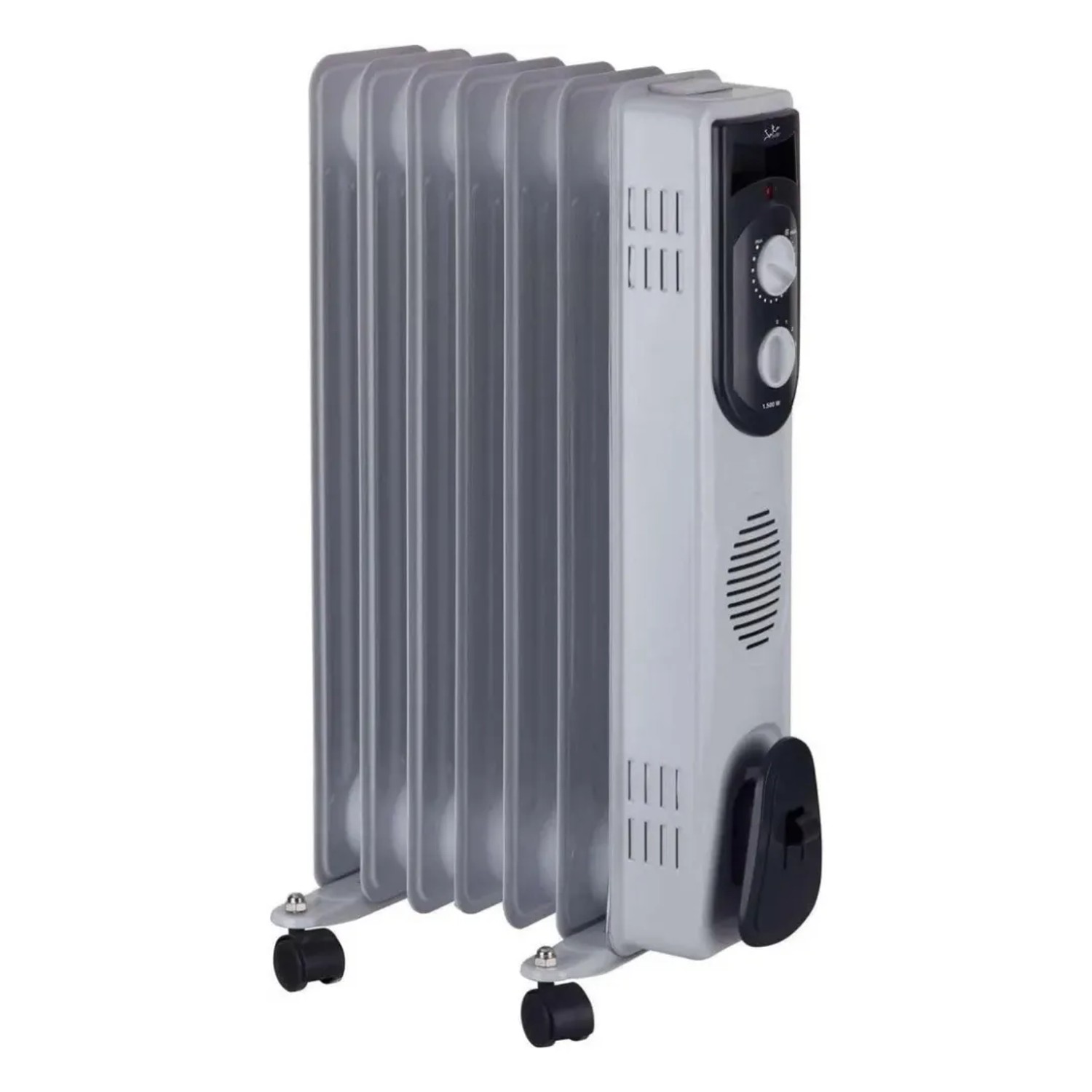 JUNG Jata R107 Ölheizgerät Ölradiator 1500W 7 Heizrippen Thermostat 3 Heizstufen Kabelaufwicklung Mobiler Heizkörper Elektroheizung Heizung Räume