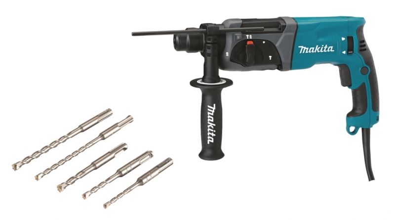 Makita HR2470 + B-54710 HM Bohrer-Set 5-tlg. SDS-plus Bild 2
