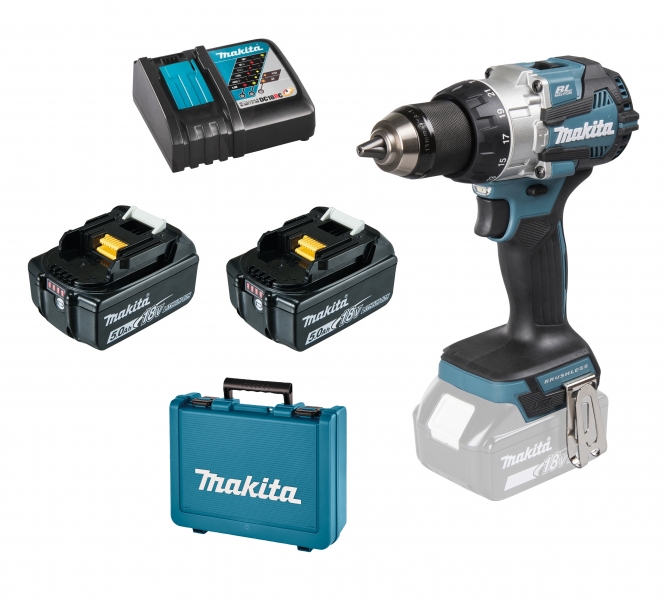 Makita DHP489RTE 2x 5Ah Akku + Ladegerät im Transportkoffer Bild 2