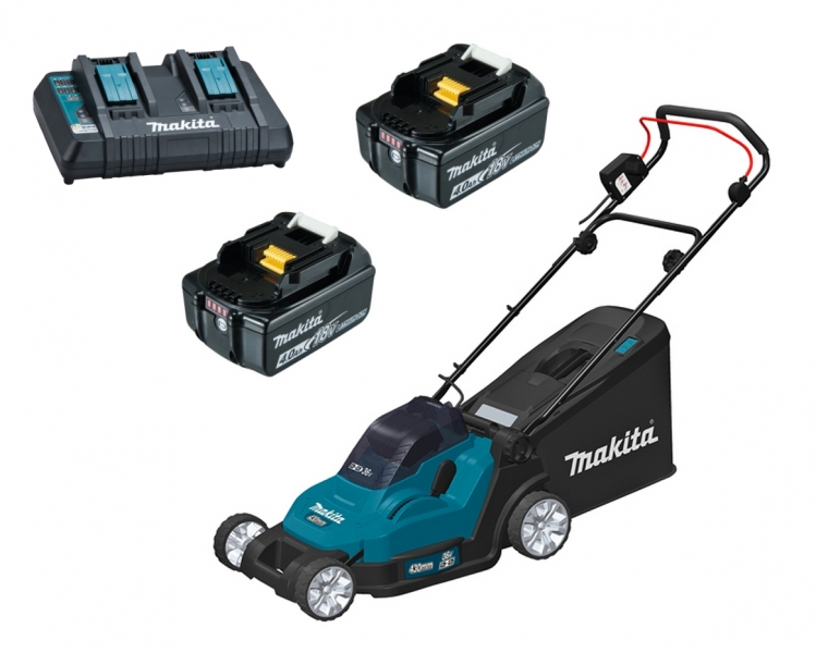 Makita DLM432PM2 inkl. 2x BL1840B 4Ah Akku + DC18RD Bild 2