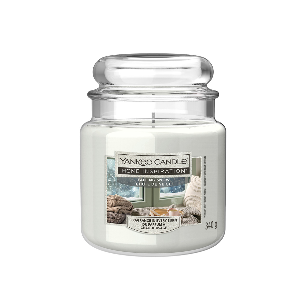 Yankee Candle Duftkerze Mittleres Glas Falling Snow 340 g weiß